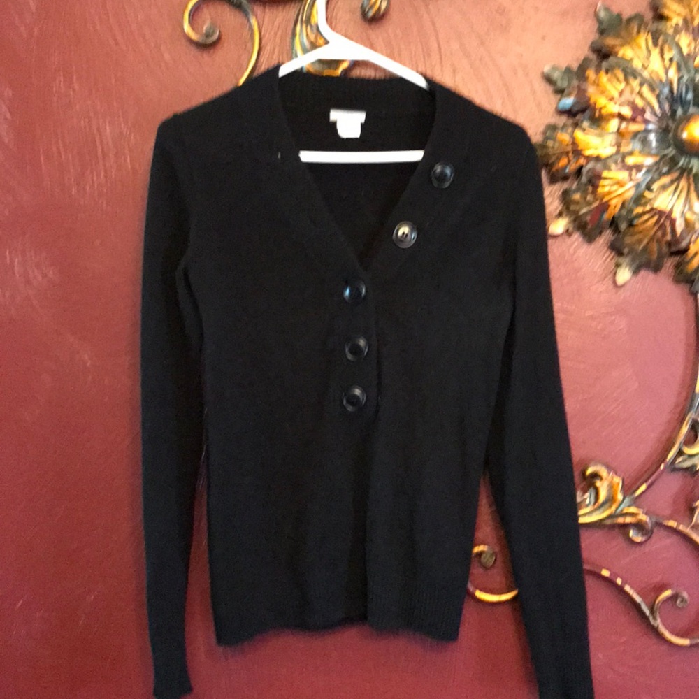 J Crew Cashmere Black Sweater